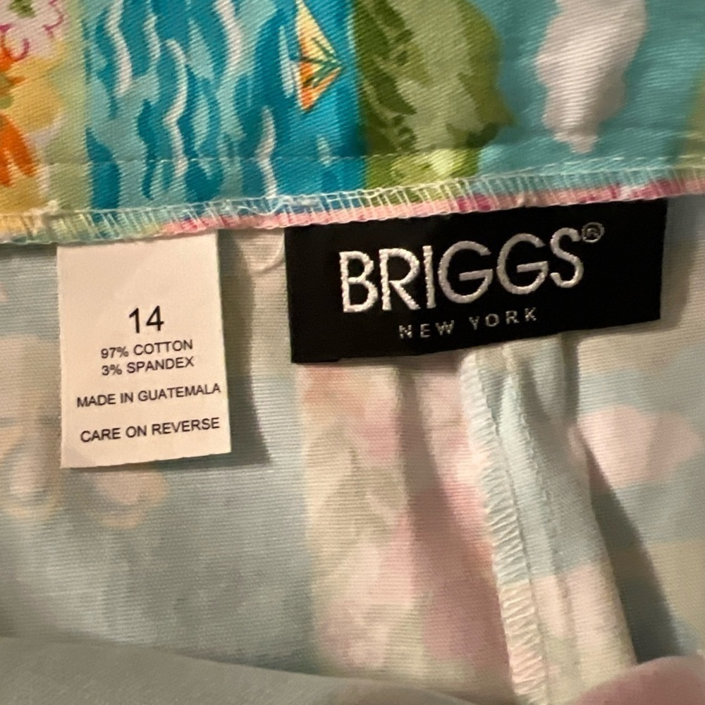 New W/T Briggs New York Skort Womens 14 Floral Multicolor tropical - Picture 5 of 7